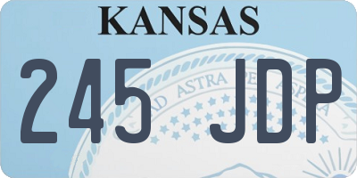 KS license plate 245JDP