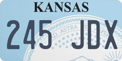 KS license plate 245JDX