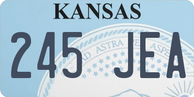 KS license plate 245JEA