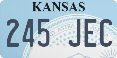 KS license plate 245JEC