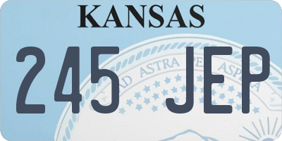 KS license plate 245JEP