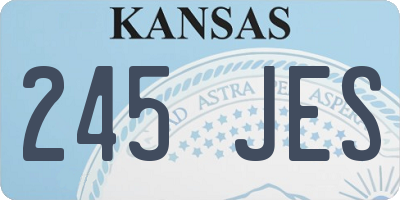 KS license plate 245JES