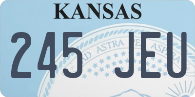 KS license plate 245JEU