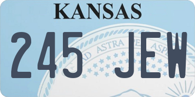 KS license plate 245JEW