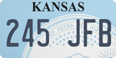 KS license plate 245JFB