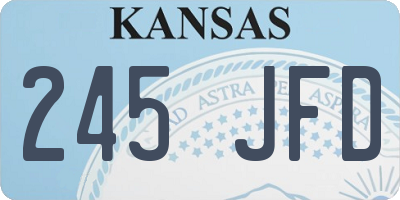KS license plate 245JFD