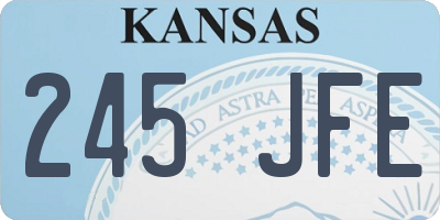 KS license plate 245JFE