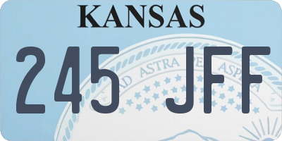 KS license plate 245JFF