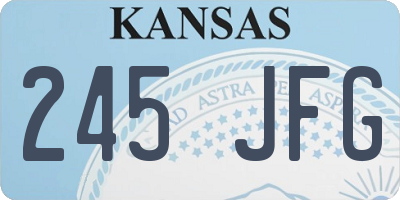 KS license plate 245JFG