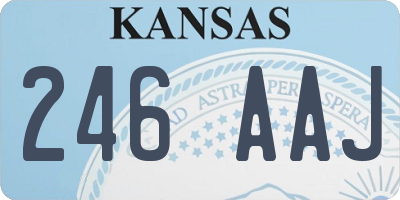 KS license plate 246AAJ