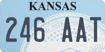 KS license plate 246AAT