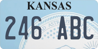 KS license plate 246ABC