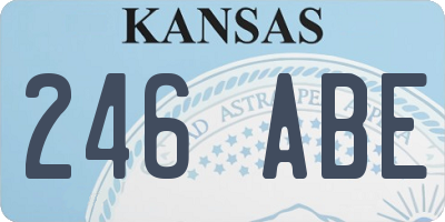 KS license plate 246ABE