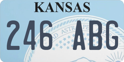 KS license plate 246ABG