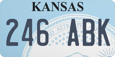 KS license plate 246ABK