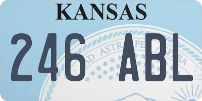 KS license plate 246ABL