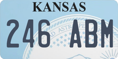 KS license plate 246ABM