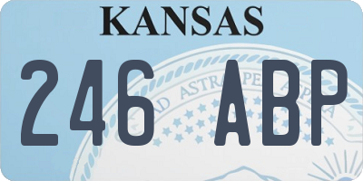 KS license plate 246ABP