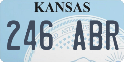 KS license plate 246ABR