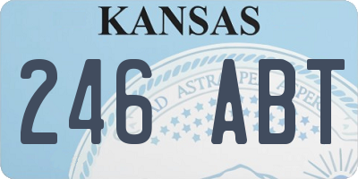 KS license plate 246ABT