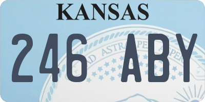 KS license plate 246ABY