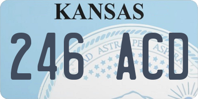 KS license plate 246ACD