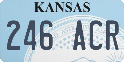 KS license plate 246ACR