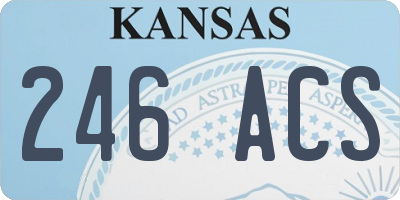 KS license plate 246ACS