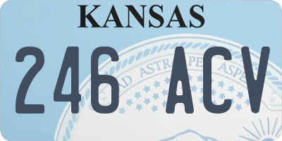 KS license plate 246ACV