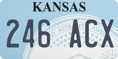 KS license plate 246ACX