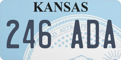 KS license plate 246ADA