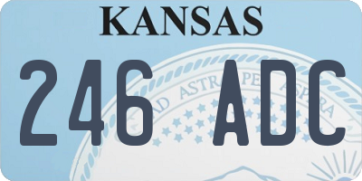 KS license plate 246ADC
