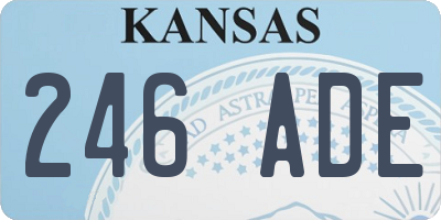 KS license plate 246ADE