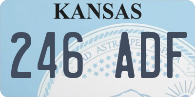KS license plate 246ADF