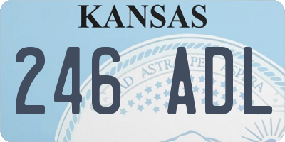 KS license plate 246ADL