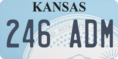 KS license plate 246ADM