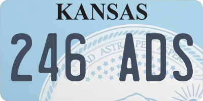 KS license plate 246ADS