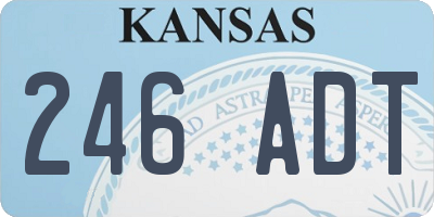 KS license plate 246ADT