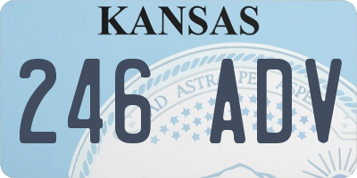 KS license plate 246ADV