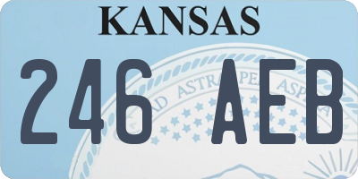 KS license plate 246AEB