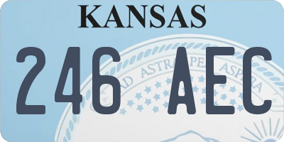 KS license plate 246AEC