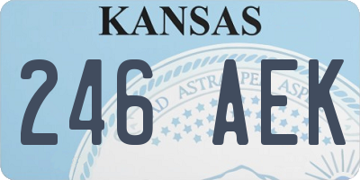 KS license plate 246AEK