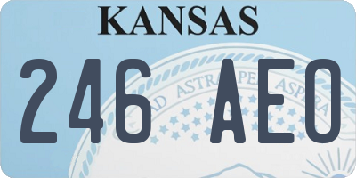 KS license plate 246AEO