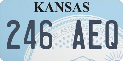 KS license plate 246AEQ