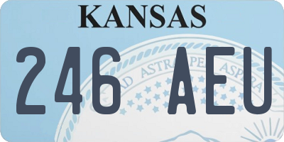 KS license plate 246AEU