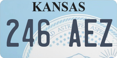 KS license plate 246AEZ