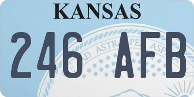 KS license plate 246AFB