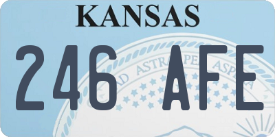 KS license plate 246AFE