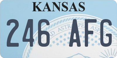 KS license plate 246AFG