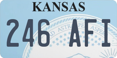 KS license plate 246AFI